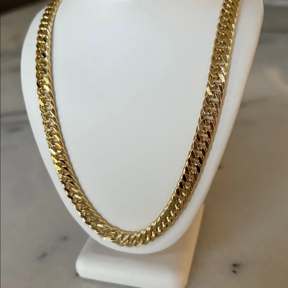NEW  22” Miami Cuban link chain in 14k Gold over stainless steel #60